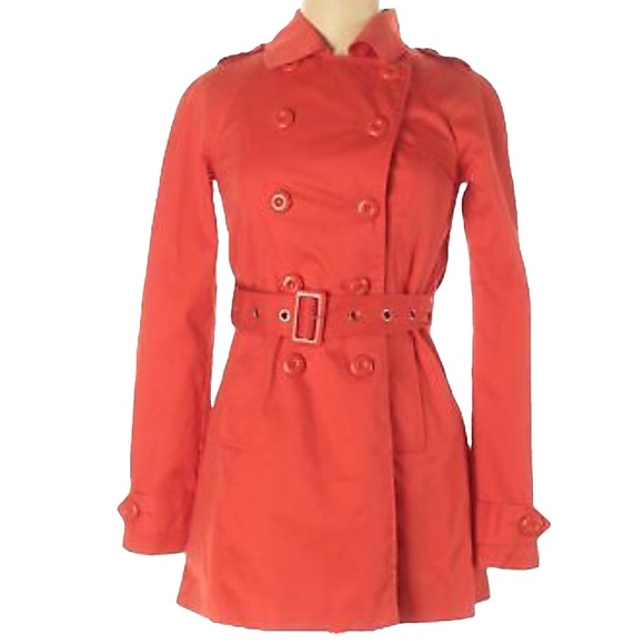 H&M  DIVIDED Jackets & Blazers - ORANGE TRENCH COAT H & M DIVIDED with BELT